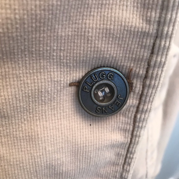 Plugg Corduroy Fitted Cream Jacket/ Blazer SZ L - Picture 11 of 12